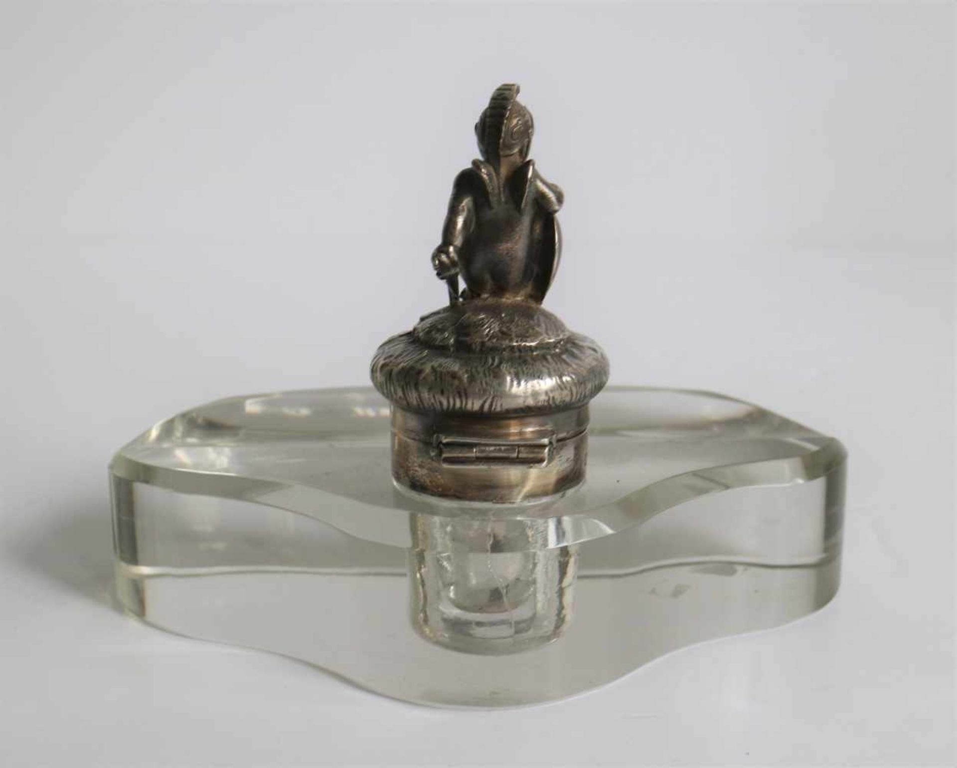 2 silver inkwells Both inkwells with mark (s), France H 9,5 en 10 cm - Bild 2 aus 10