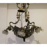 Bronze chandelier Bronze chandelier H 85 dia 65 cm