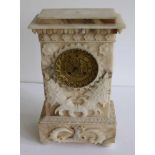 Charles X clock alabaster H 38,5 cm