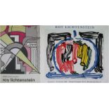 Poster Roy Lichtenstein Municipal museum '67 and '83 of which glued 64 x 75 en 63 x 94 cm