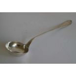 Silver ladle 18th century, with a marquis's coat of arms L 38,5 cm Liège 1792