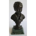Bronze bust Young man H 24,5 cm
