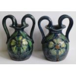 Flemish pottery couple of vases H 39,5 cm