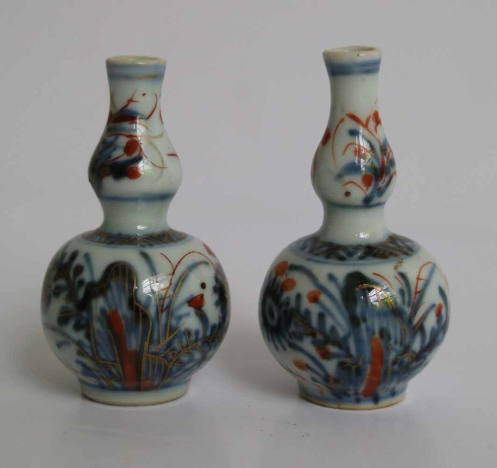 Chinese calabas vases Imari double calabas vases H 6,5 cm - Bild 2 aus 5