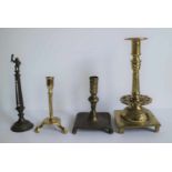 Miscellaneous items Thermometer 1900 and candlesticks Gothic English, Eastern Europe 17th century