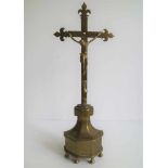 Lot 2 crucifixes copper 17th/18th century H 48,5 cm