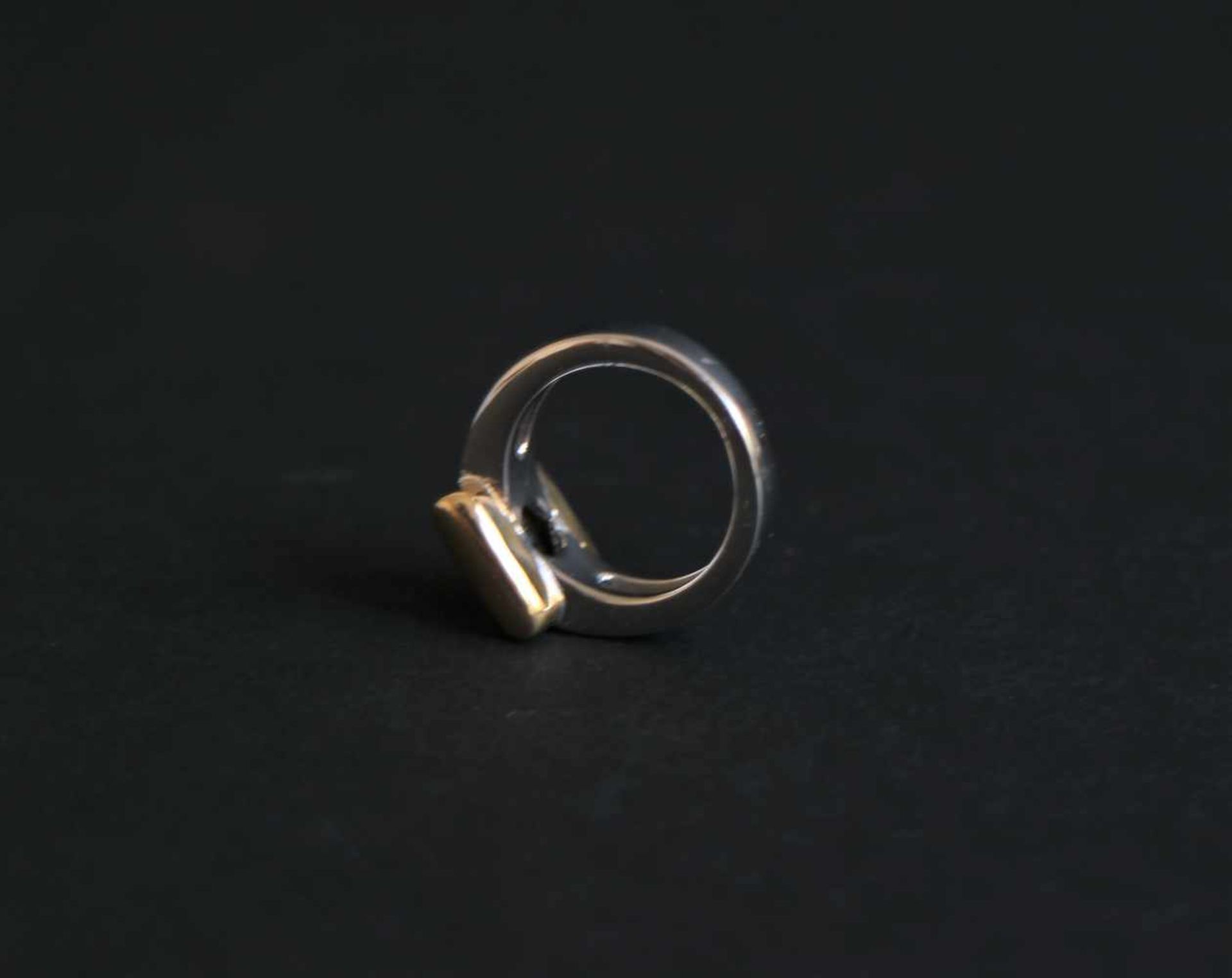 Bicolor ring ring 18 kt 11 gr, 4 x diamond - princess cut 0.71 kt - Bild 3 aus 3