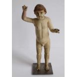 Statue Jesus Spanish / Portuguese wooden statue of Christ 18th century with Glass eyes,