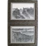 Omar VAN MEERVELDE (XX) Lot of 2 pencil drawings WWI monogram and dated 2013 44 x 33,5 cm