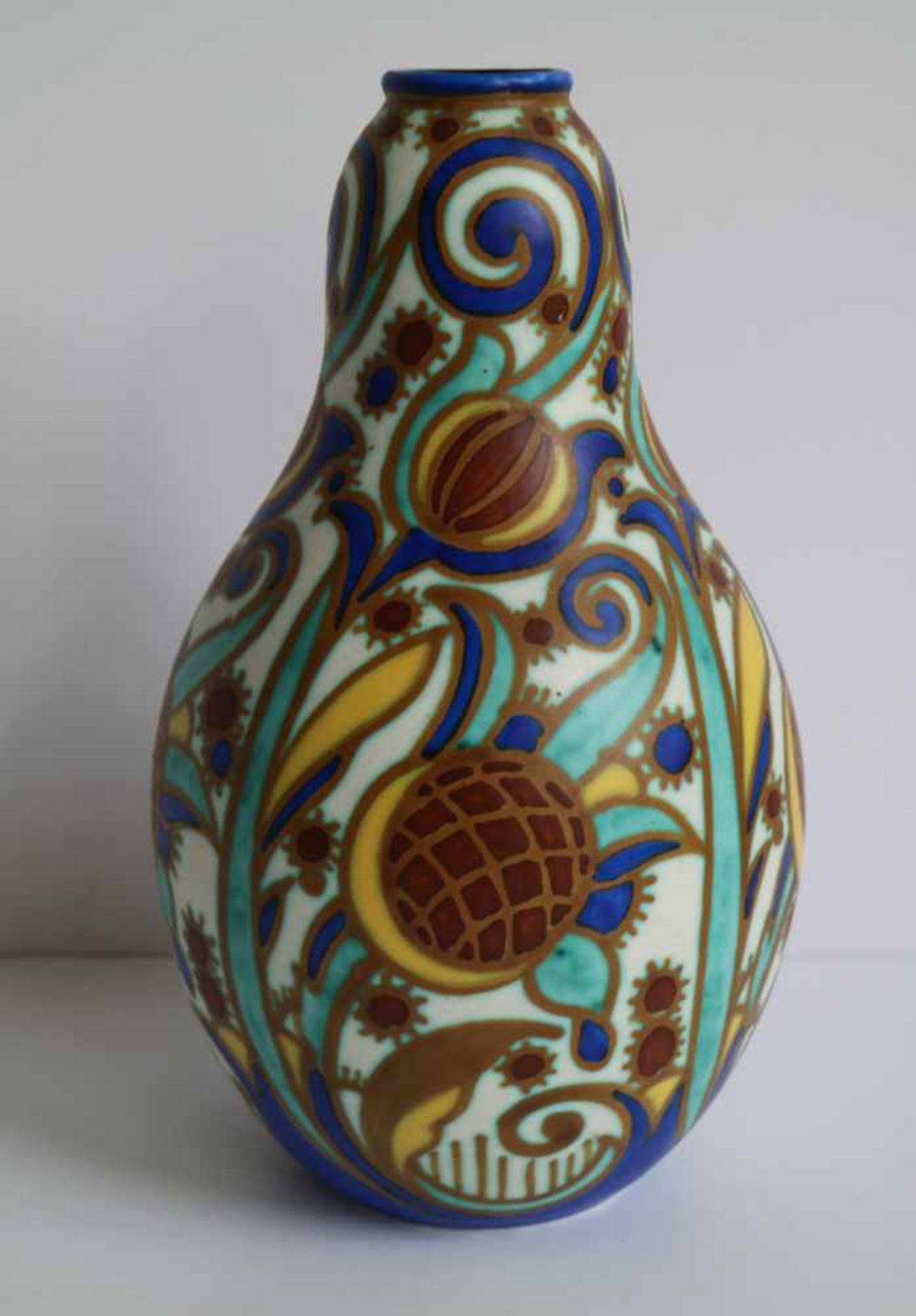 Charles CATTEAU (1880-1966) vase D 1109 H 28,5 cm signed - Bild 3 aus 5