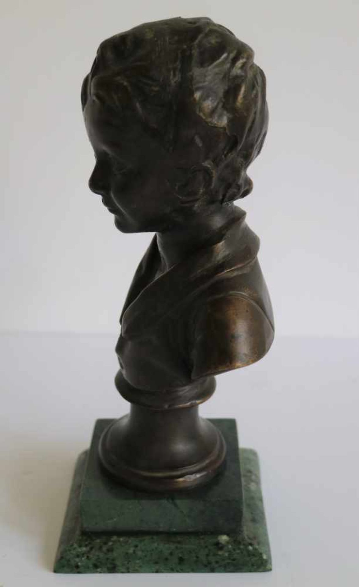 Bronze bust Young man H 24,5 cm - Bild 4 aus 4