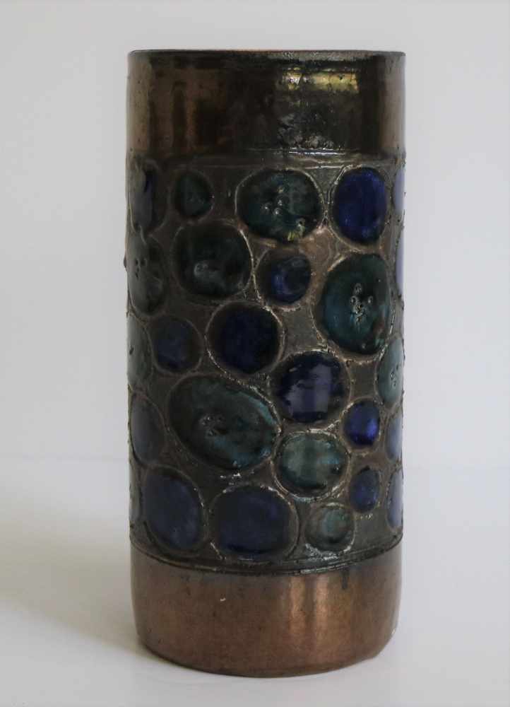 Perignem ceramic cylinder vase H 23 cm - Image 3 of 6