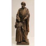 Wooden statue of saint Joseph 19th century H 110 cm