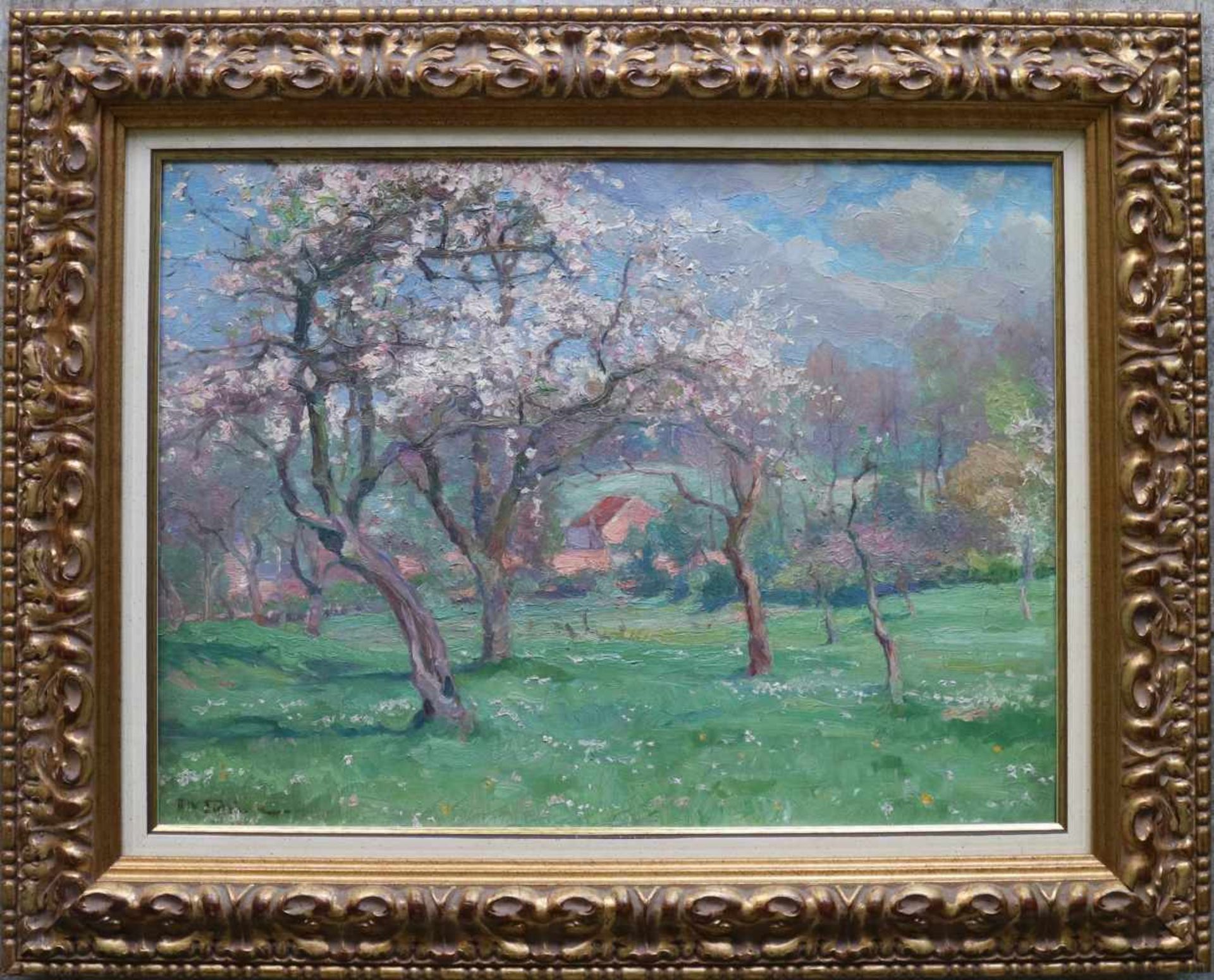 Albert SIRTAINE (1869-1959) oil on canvas Flowering orchard 60 x 45 cm - Bild 2 aus 4