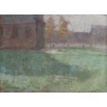 Carolus TREMERIES (1858-1945) oil on canvas Beguinage 40 x 29 cm