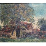 J. Goffinet Oil on canvas Farm 1891 67 x 57 cm