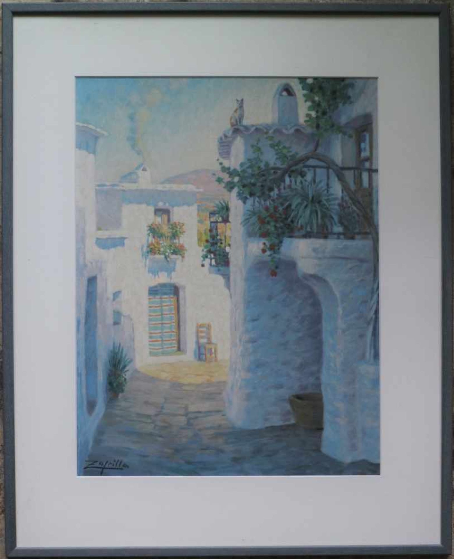 4 watercolors ao Albert Verstringhe, Zafrilla and Milles 37 x 49, 21 x 29, 60 x 45 en 88 x 46 cm - Bild 3 aus 9