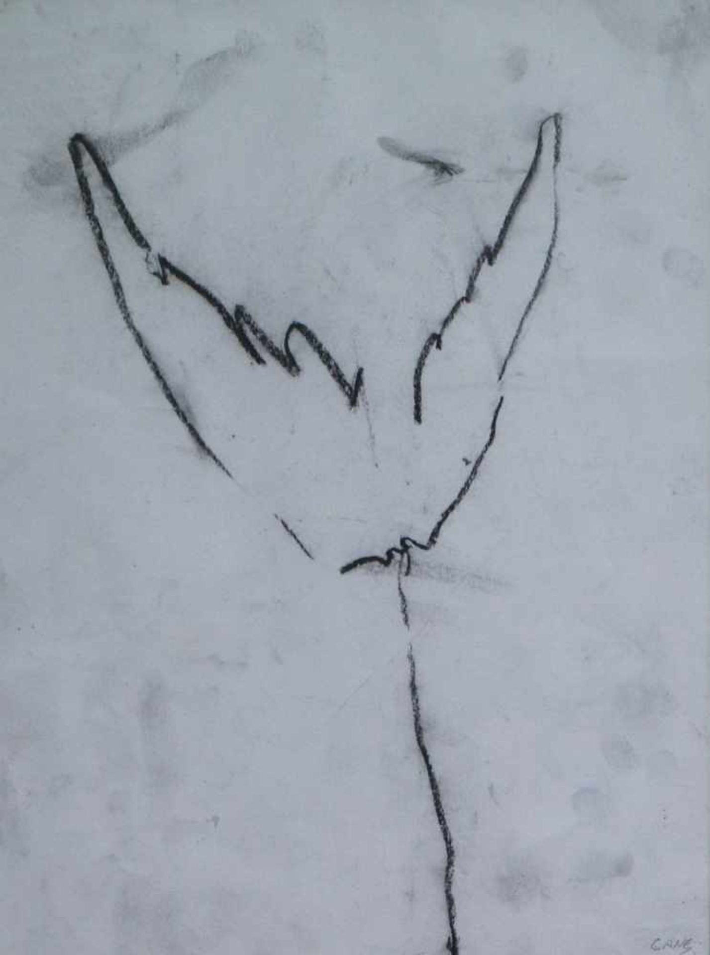Franky CANE (1961) drawing/charcoal on paper + watercolor Erbru 1972 by Eric Bruneel 11,5 x 18,5 en - Bild 2 aus 7