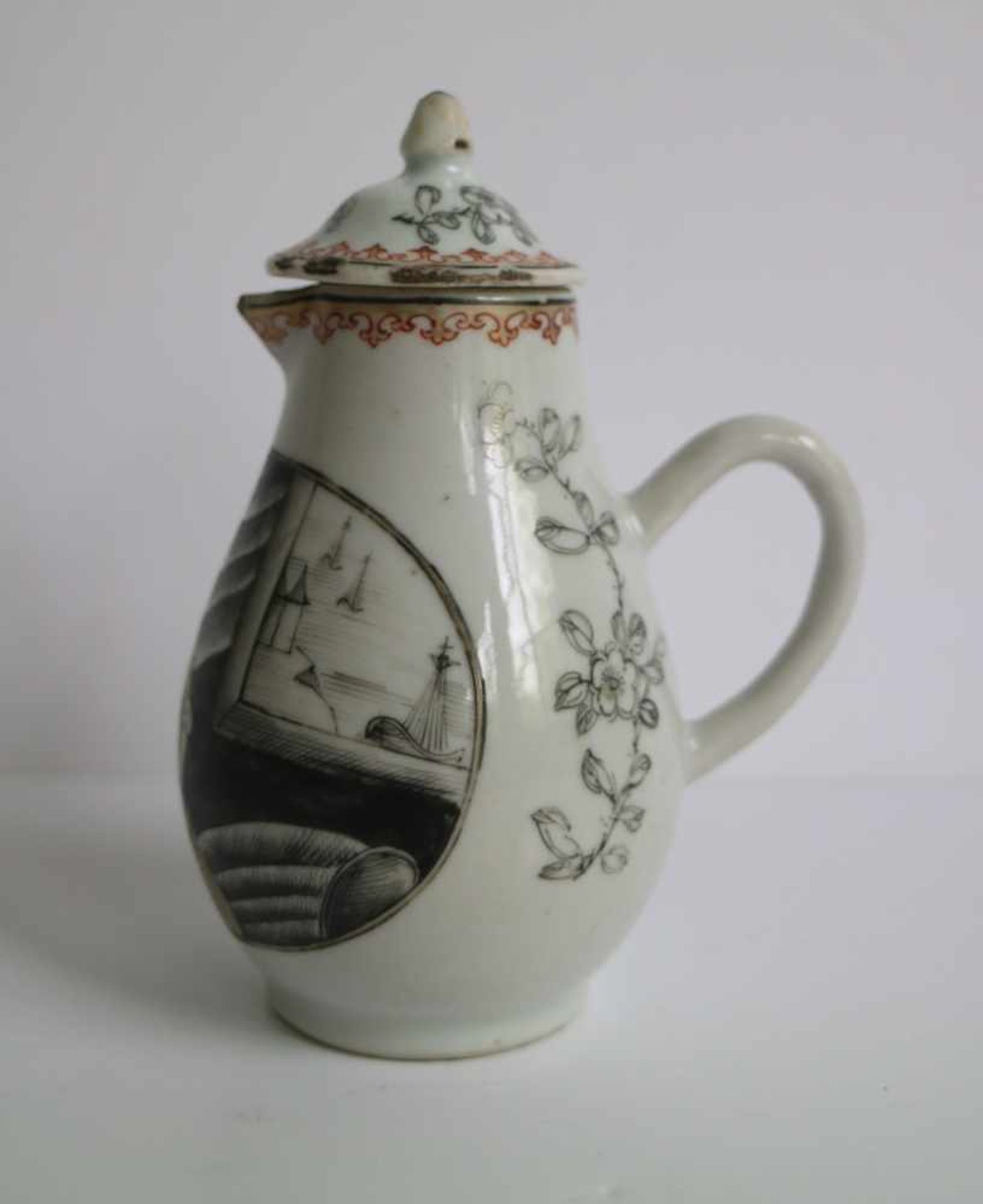 Chinese teapot Teapot encre de chine 18th century H 13 cm - Bild 2 aus 6