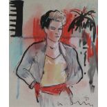 André SCHUYLENBERGH VAN (1952) Watercolor Woman 26 x 21,5 cm
