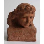 Joseph WITTERWULGHE (1883-1967) terracotta Woman's head H 36 cm