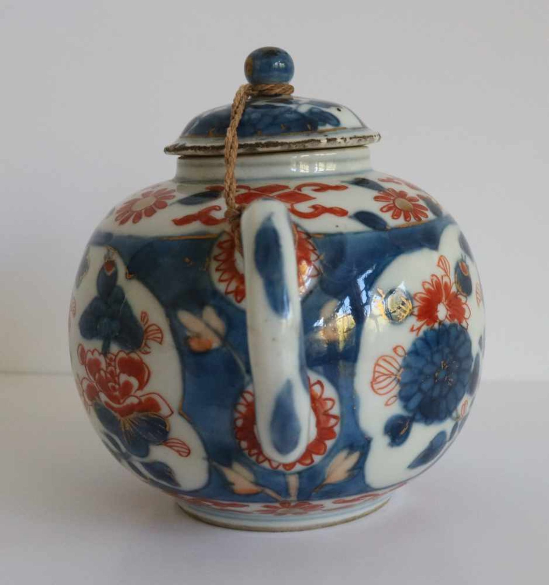 Chinese teapot Imari H 9,5 B 14,5 cm - Bild 2 aus 7