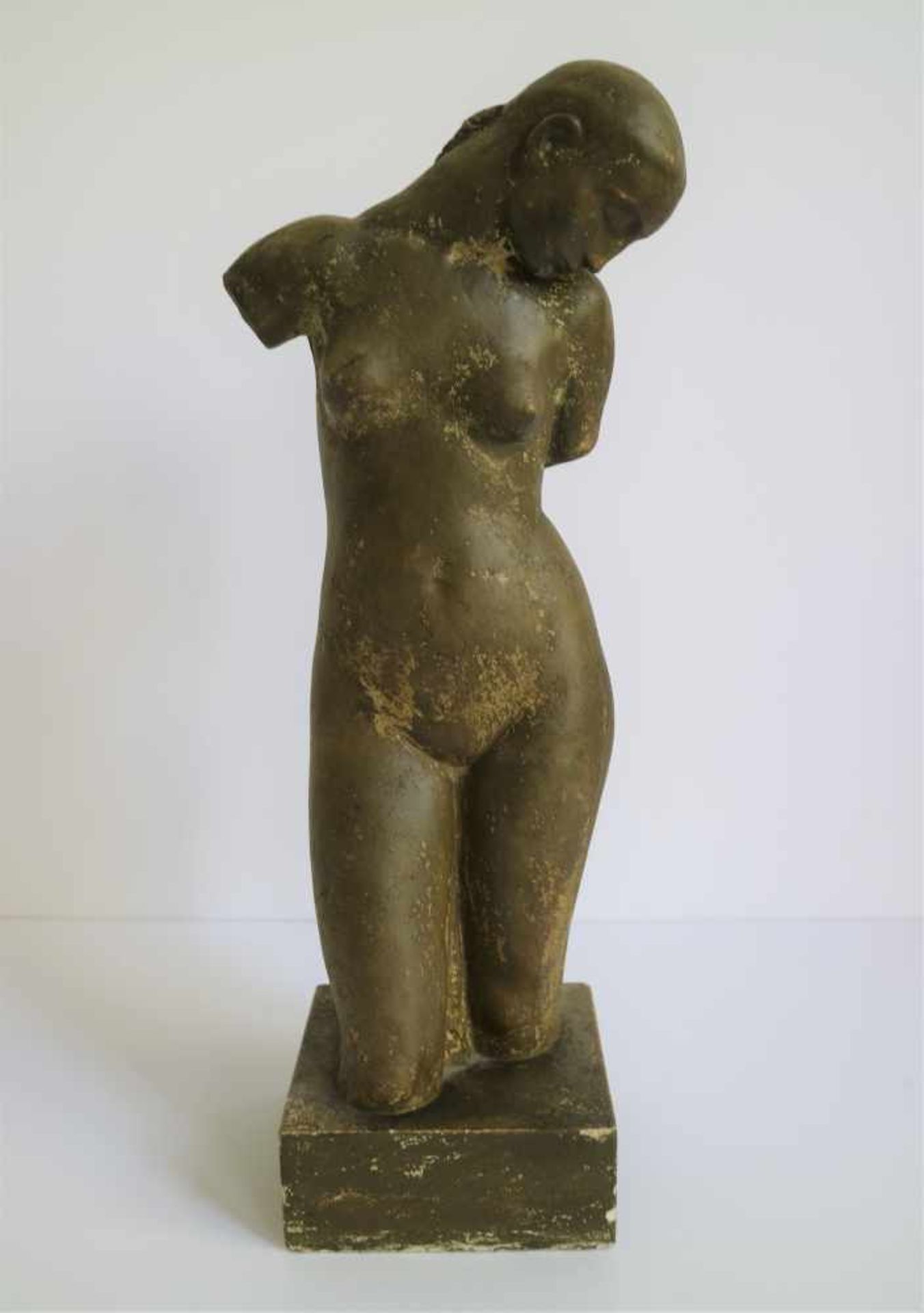 Geo Verbanck (1881-1961) Patinated plaster La baigneuse H 42,5 cm signed