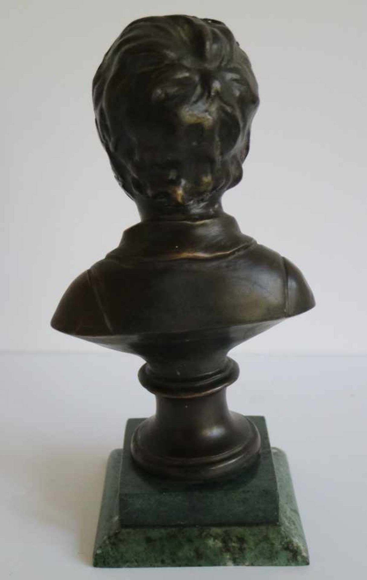 Bronze bust Young man H 24,5 cm - Bild 3 aus 4