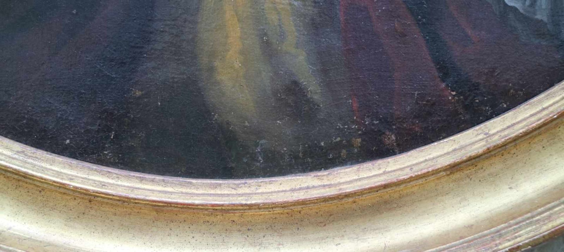Belgian school oil on canvas Noble lady 17th century 85 x 95 cm flakes - Bild 6 aus 6