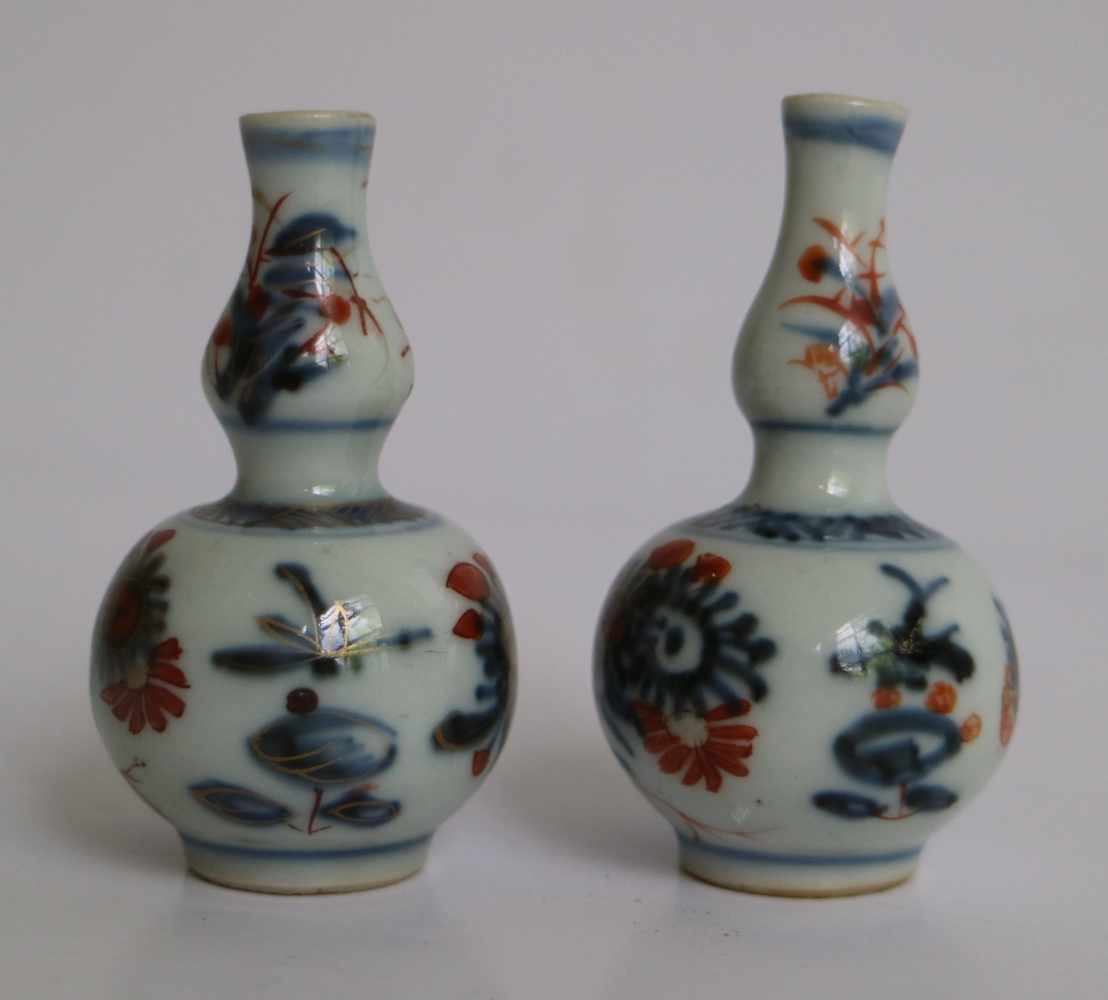 Chinese calabas vases Imari double calabas vases H 6,5 cm - Image 4 of 5