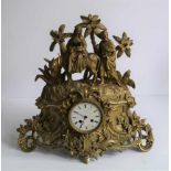 Fire gilded clock The Flight into Egypt B 47 H 46 cm