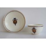 Porcelain 19th century cup and saucer H 5,5 dia 14,5 cm