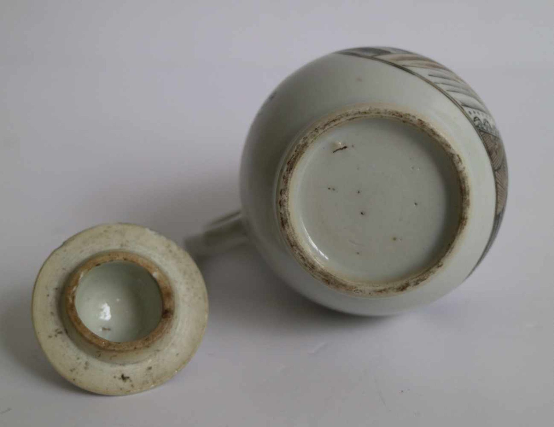 Chinese teapot Teapot encre de chine 18th century H 13 cm - Bild 6 aus 6