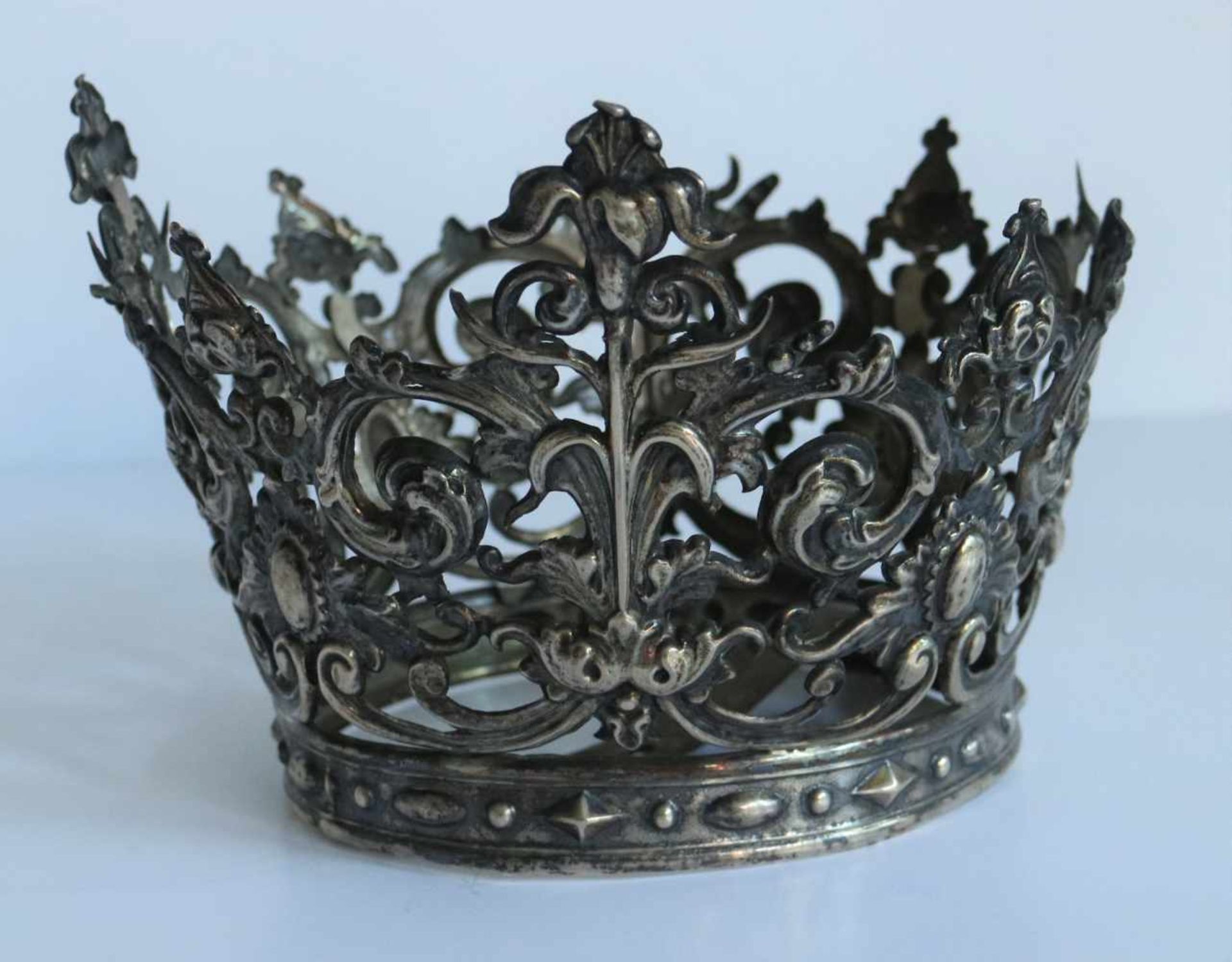 Silver Madonna Crown 19th century, 88 grams H 11,5 dia 16 cm - Bild 2 aus 5