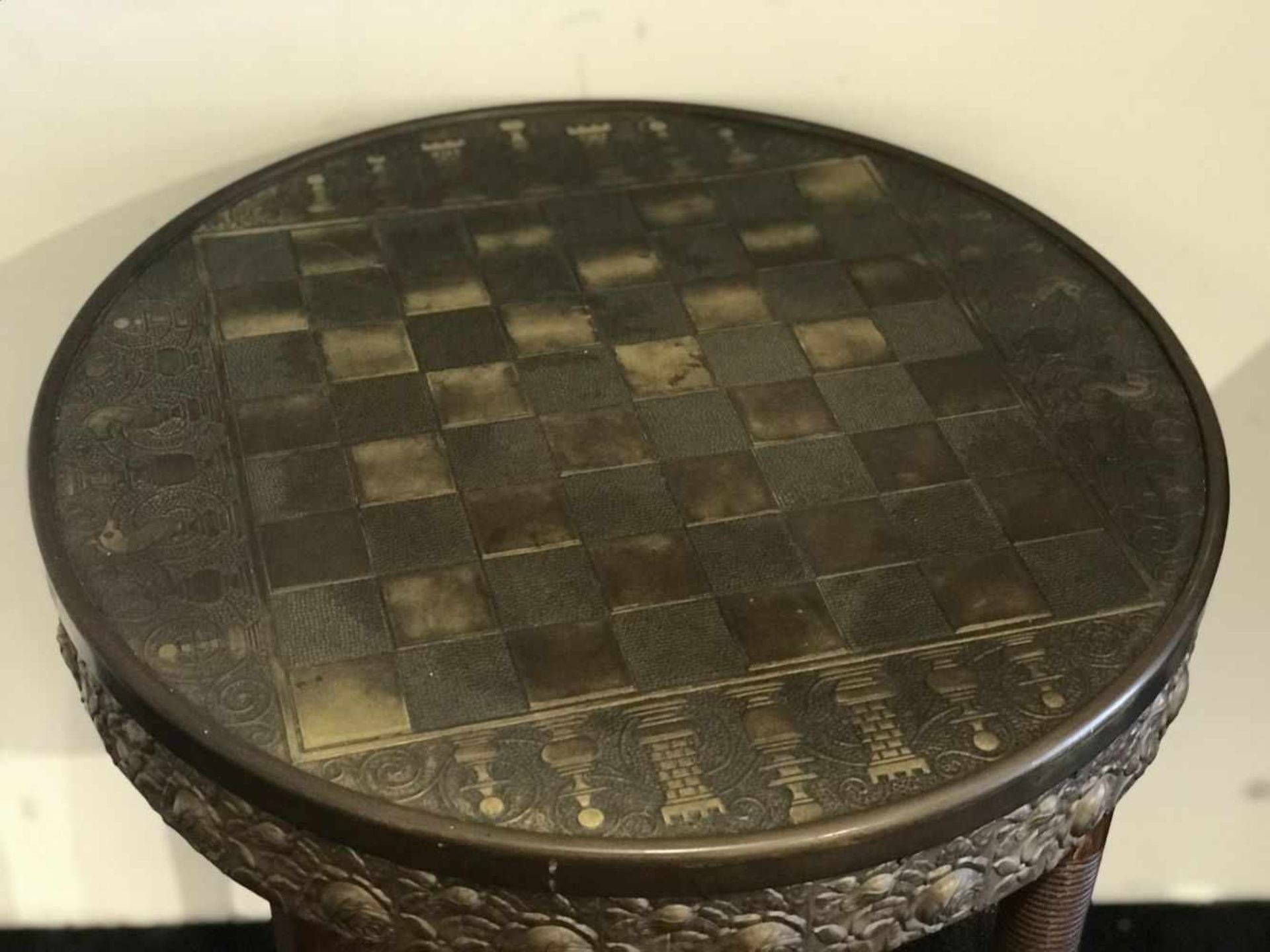De Coene chess table H 73 dia 55 cm - Bild 2 aus 2