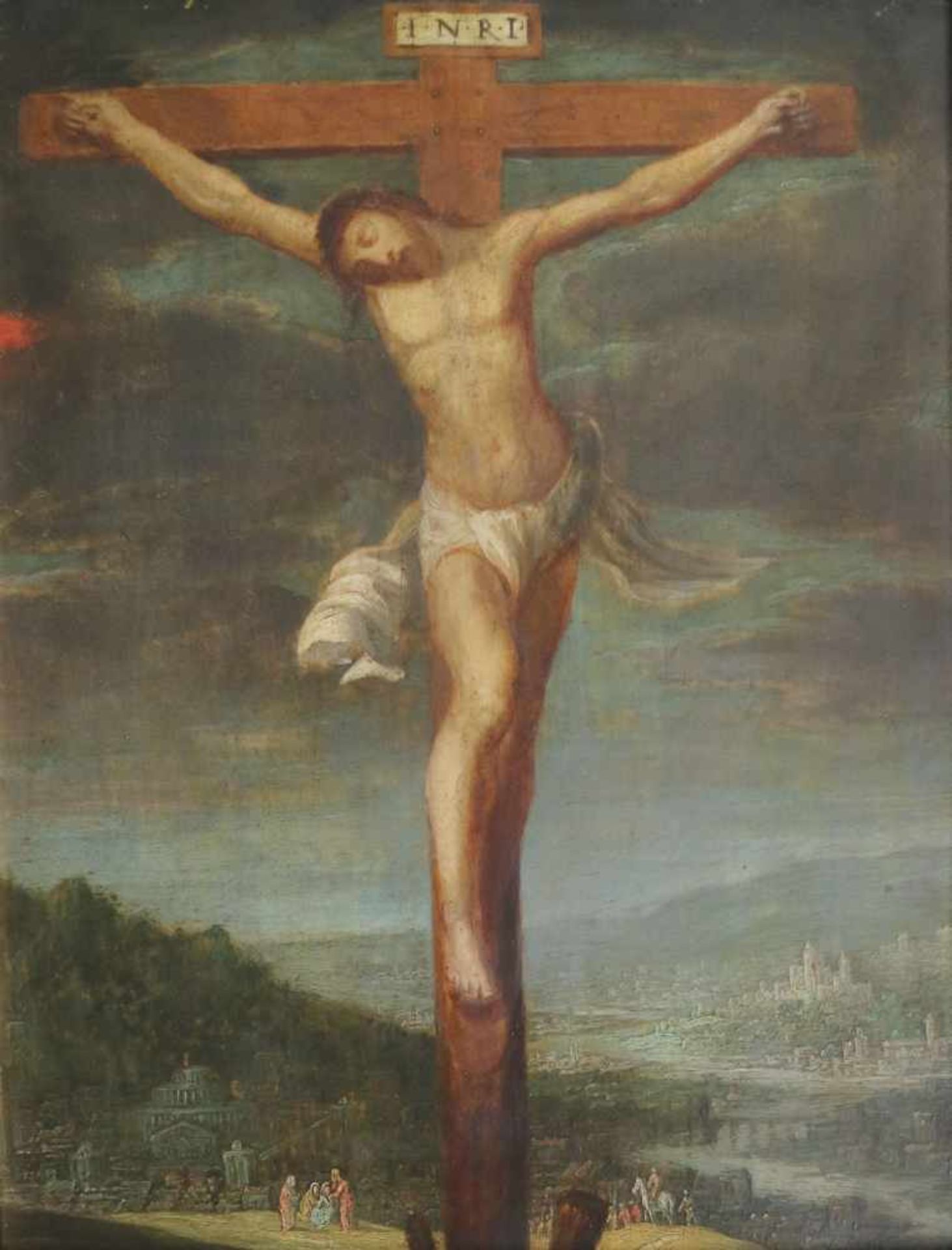 Frans II FRANCKEN (1581-1642) (attrib.) oil on copper Christ on Golgotha 22,5 x 28,5 cm school - Bild 2 aus 4