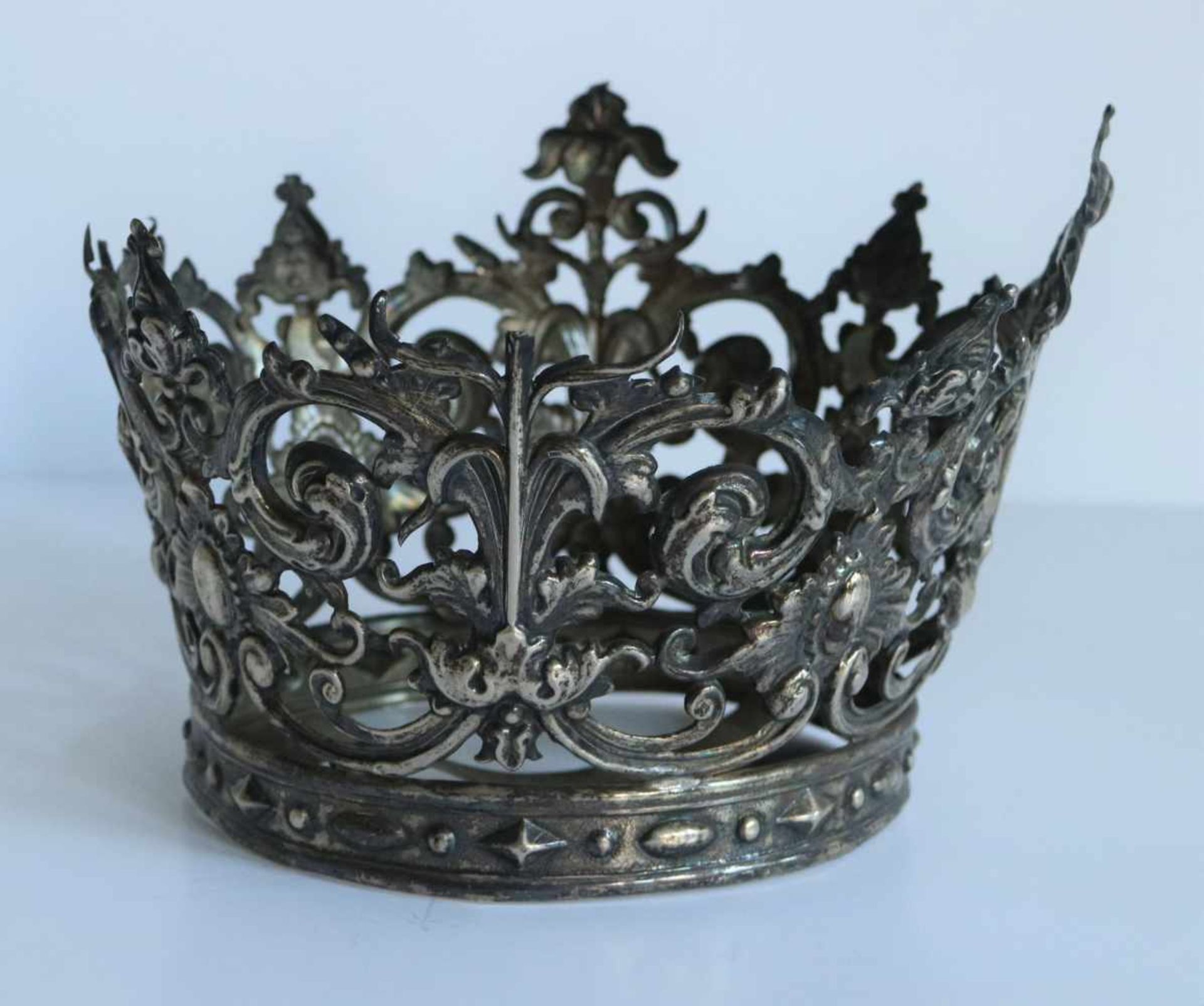 Silver Madonna Crown 19th century, 88 grams H 11,5 dia 16 cm - Bild 4 aus 5