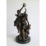 CLODION (1738-1814) Bacchae and satyr bronze H 60 cm signed