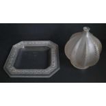 René Lalique (1860-1945) Vase Malines 1924 and bowl marked H 11,5 en 16 x 16 cm