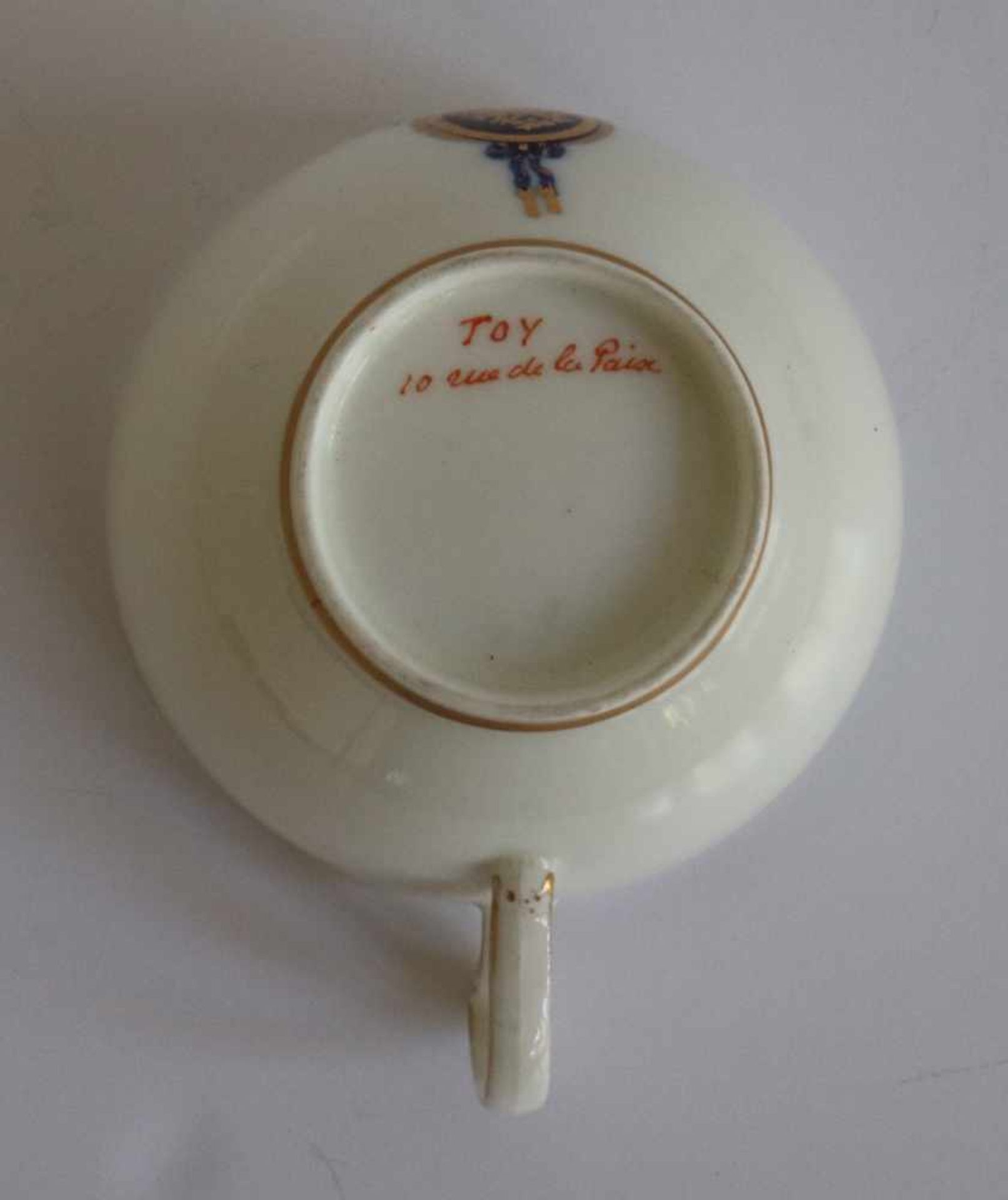Porcelain 19th century cup and saucer H 5,5 dia 14,5 cm - Bild 3 aus 3