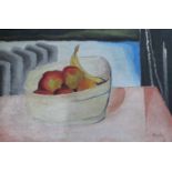 Jules Jacques BOULEZ (1889-1960) Oil on panel Still life with fruit, painted recto verso Row of