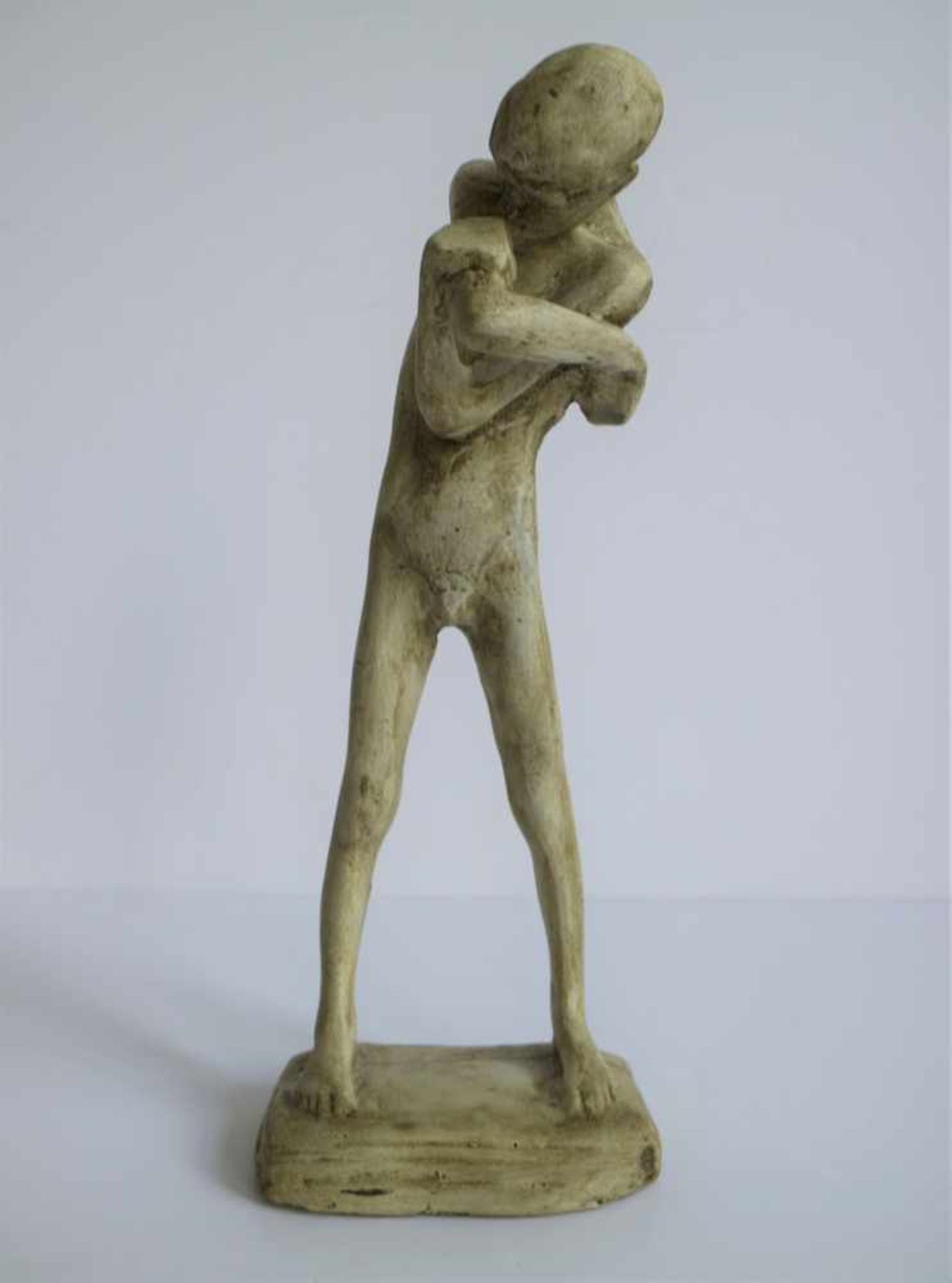 Georges MINNE (1866-1941) De Kleine gekwetste' (1898) patinated plaster H 25 posthumously cast