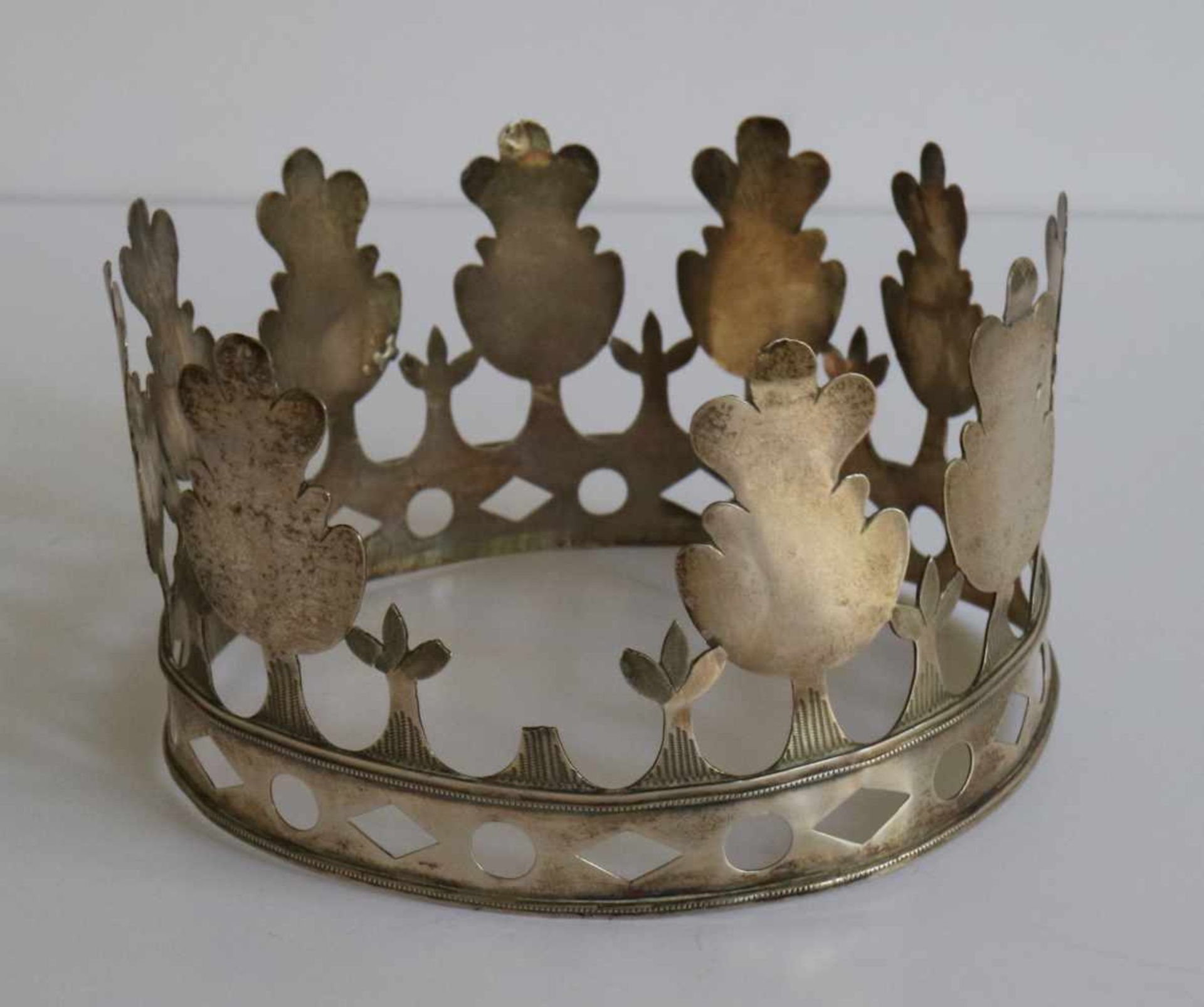 Silver Madonna Crown 19th century, 95 grams H 7 dia 12 cm - Bild 3 aus 4