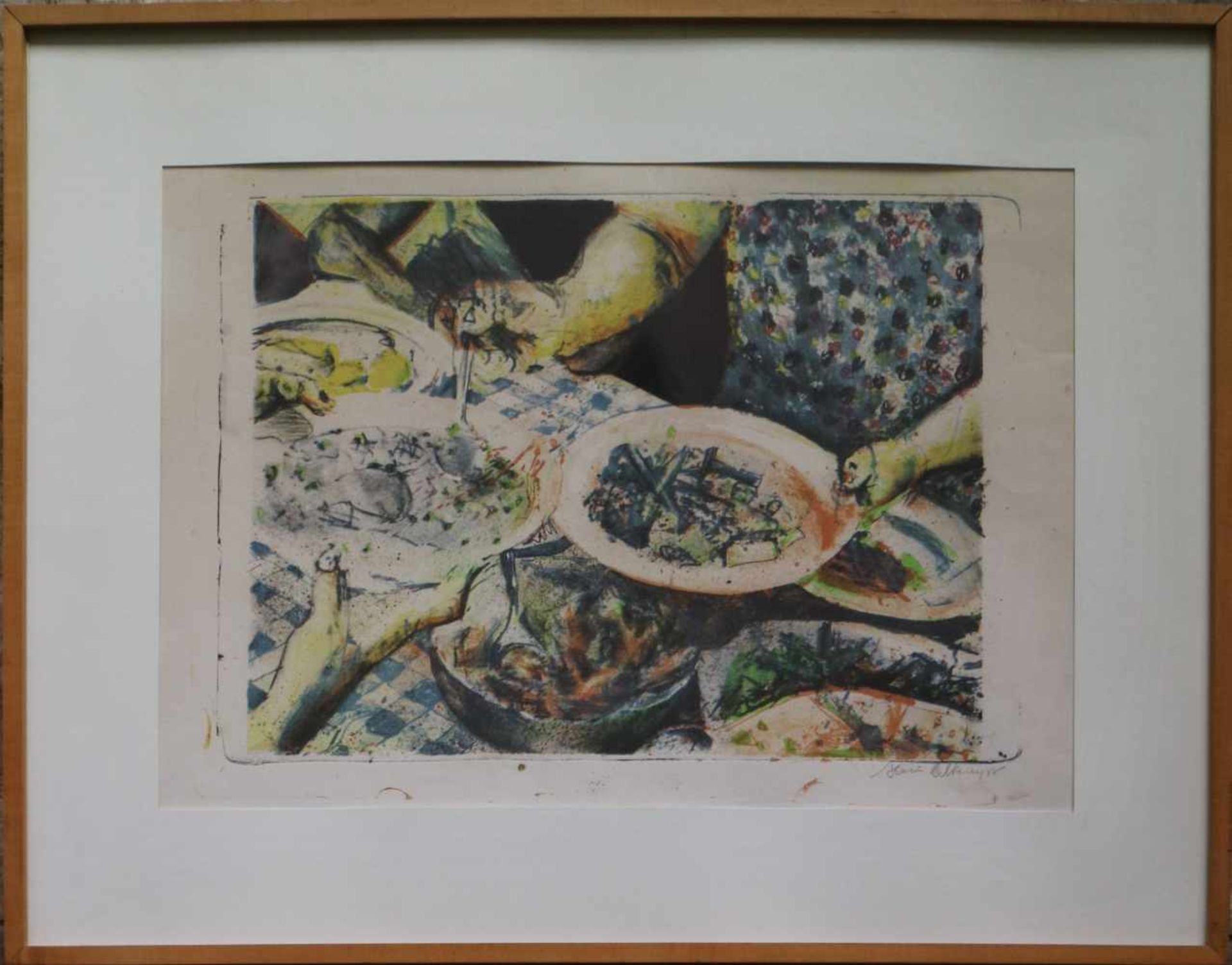 Alain BILTEREYST (1960) lithography The meal 55 x 42 cm - Bild 2 aus 3