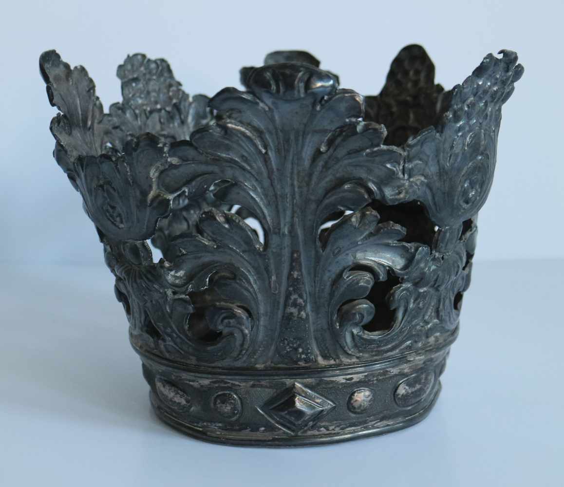 Silver Madonna Crown Marked 18th century, 306 grams H 14 dia 19 cm