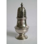 Silver sugar caster ca 1725 With brands: Britannia standard silver (London), Samuel Margas,