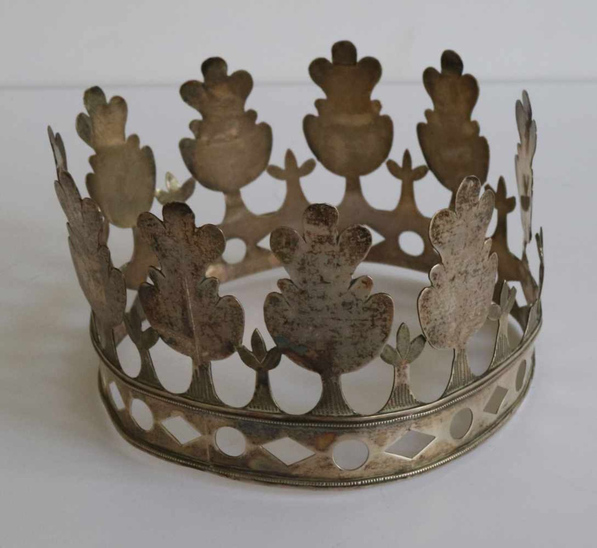 Silver Madonna Crown 19th century, 95 grams H 7 dia 12 cm - Bild 2 aus 4