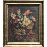 Van Beurden Oil on canvas Flowers 62 x 46 cm