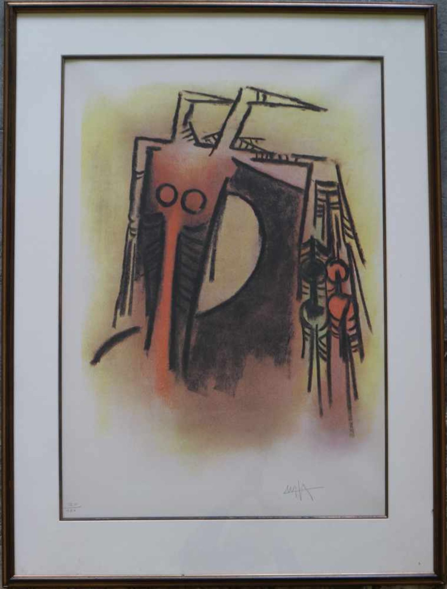 Wifredo LAM (1902-1982) Litho 120/150 62 x 90 cm - Bild 2 aus 3
