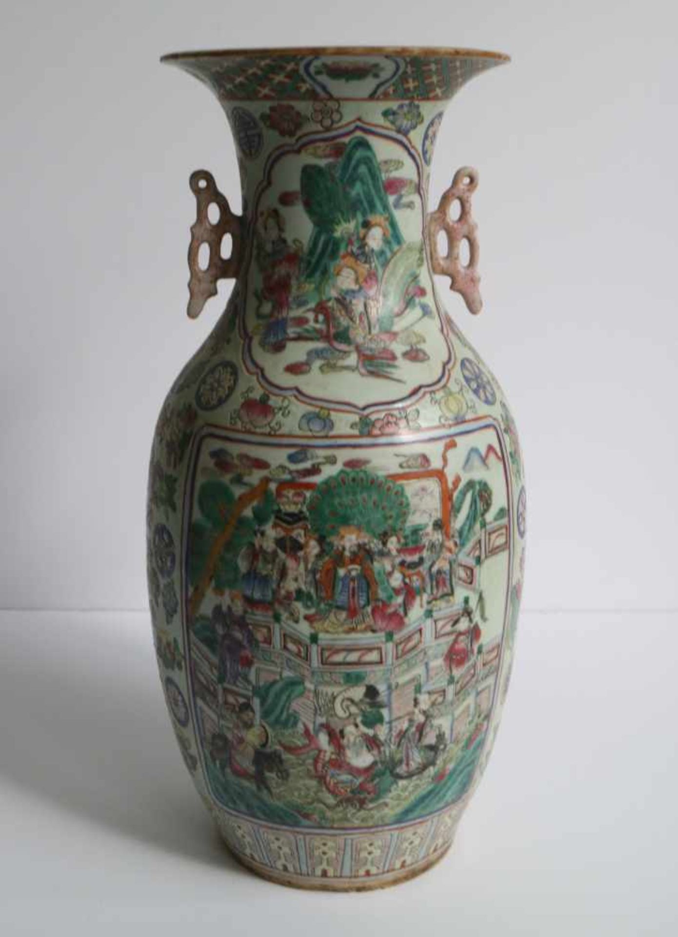 Chinese porcelain Nankin vase, vase around 1900 and vase 20th century H 33,5, 42,5 en 43 cm - Bild 10 aus 13